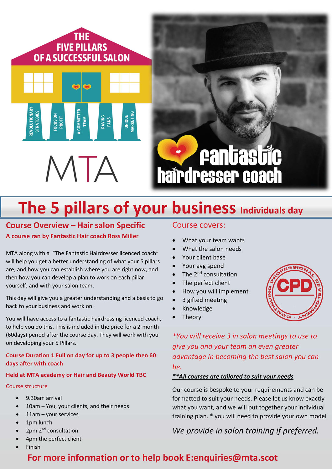 5 pillars of a successful business inc social media course for Free- Understand where your business is right now. - your own coach for 60 days.A course delivered by Ross Miller, a licensed 