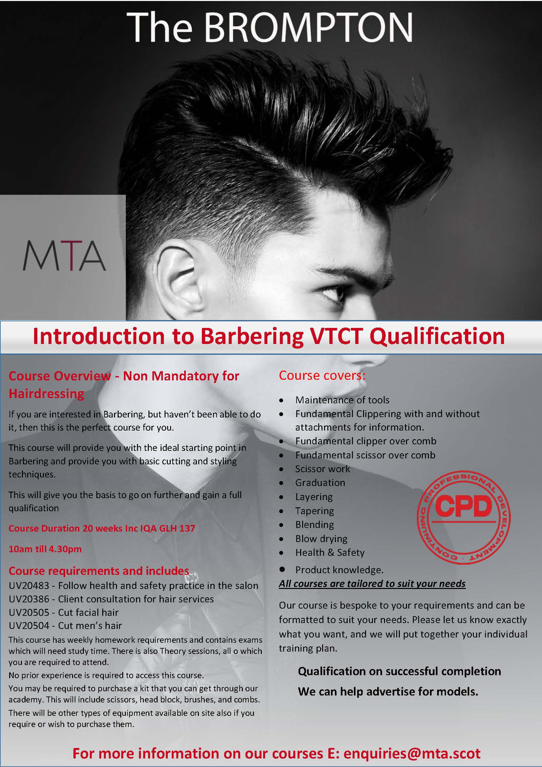 Introduction to Barbering VTCT Qualification