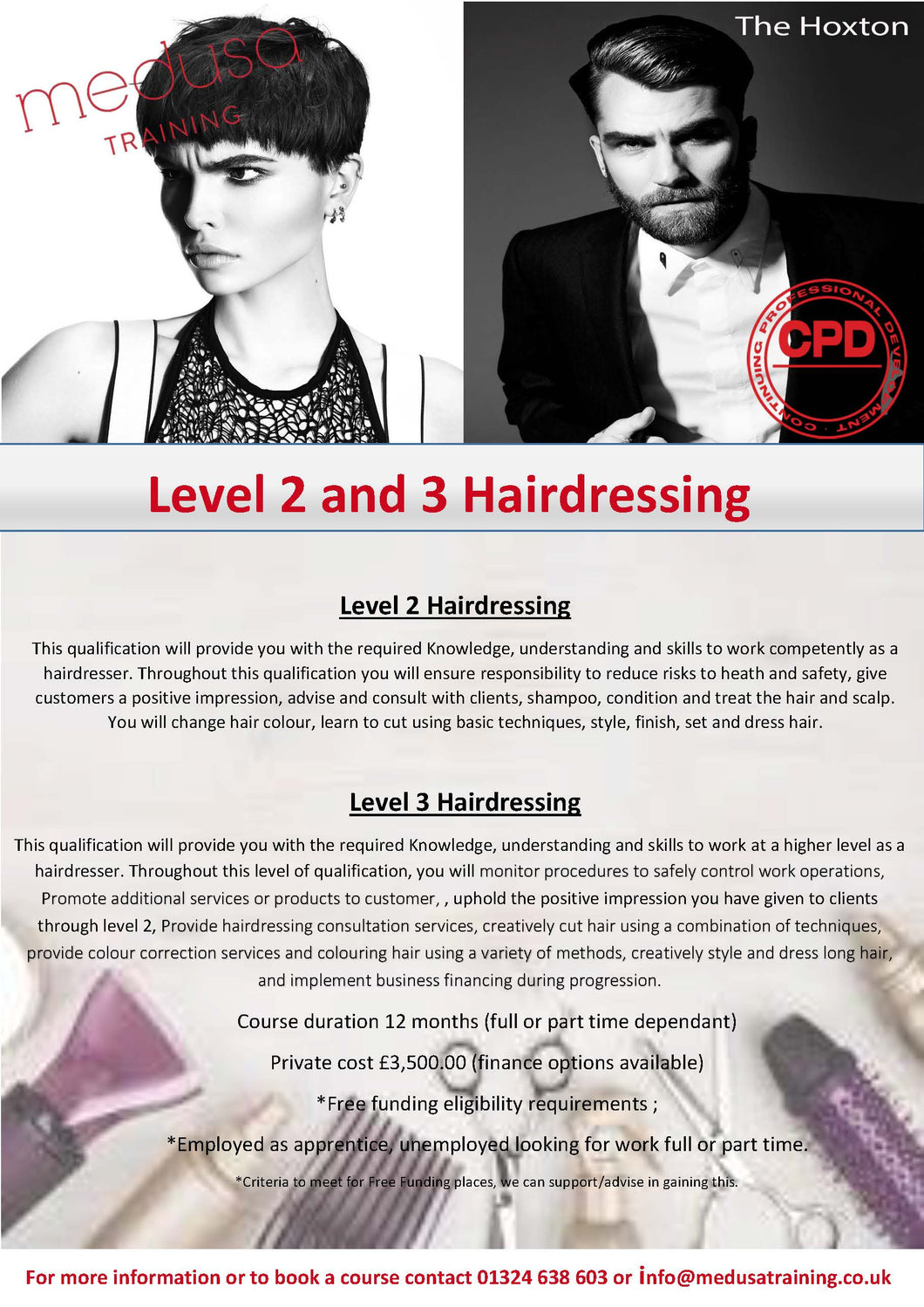 Level 2 Hair qualification. (Pay in full or choose Deposit option)